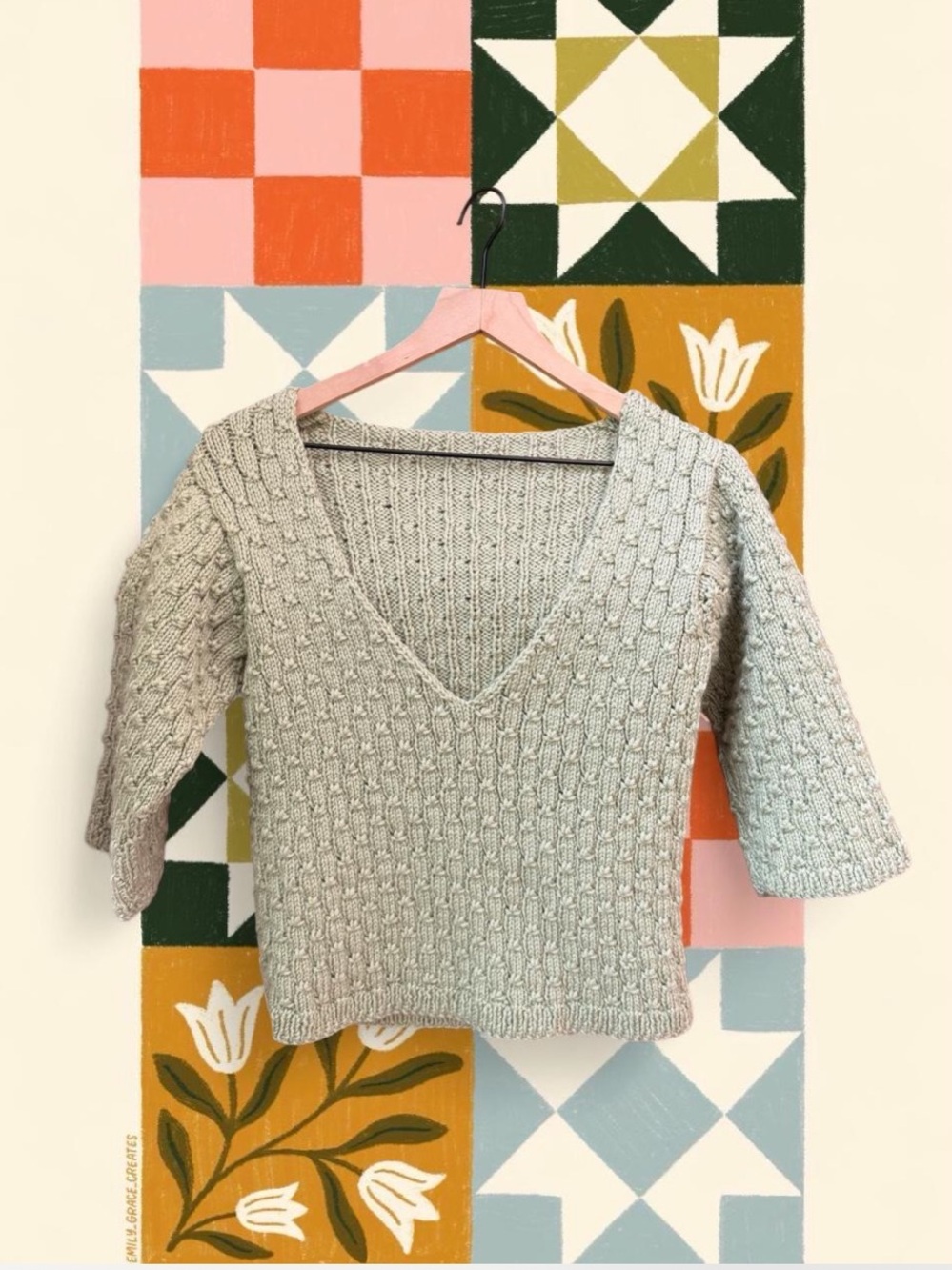 Light Sage V-Neck Knit Sweater — Women's Casual Pullover
